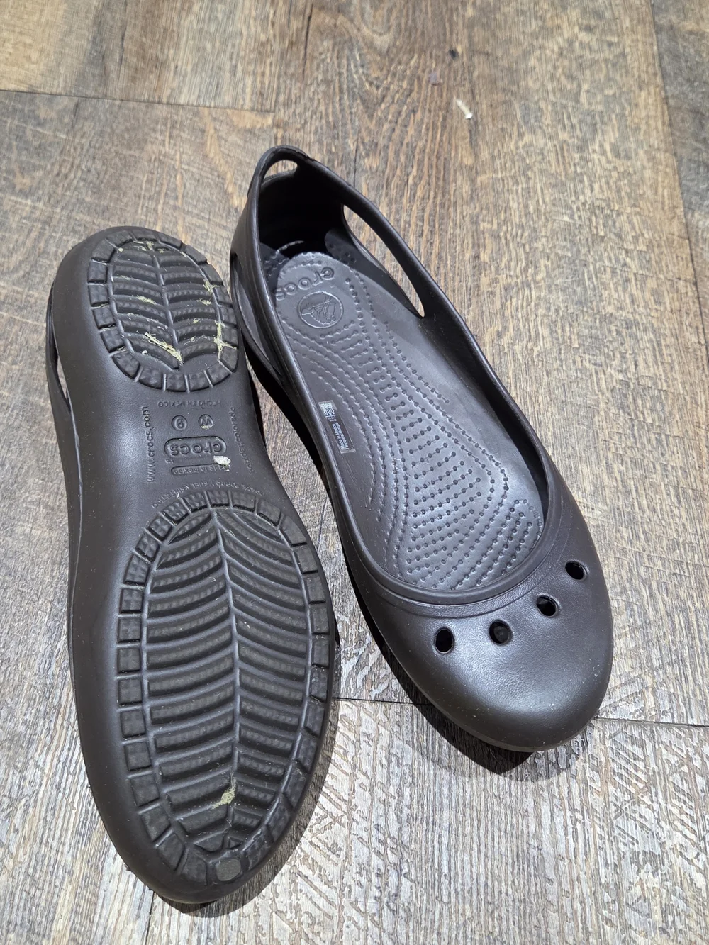CROCS Women’s Dark Brown Slip-On Ballet Flats